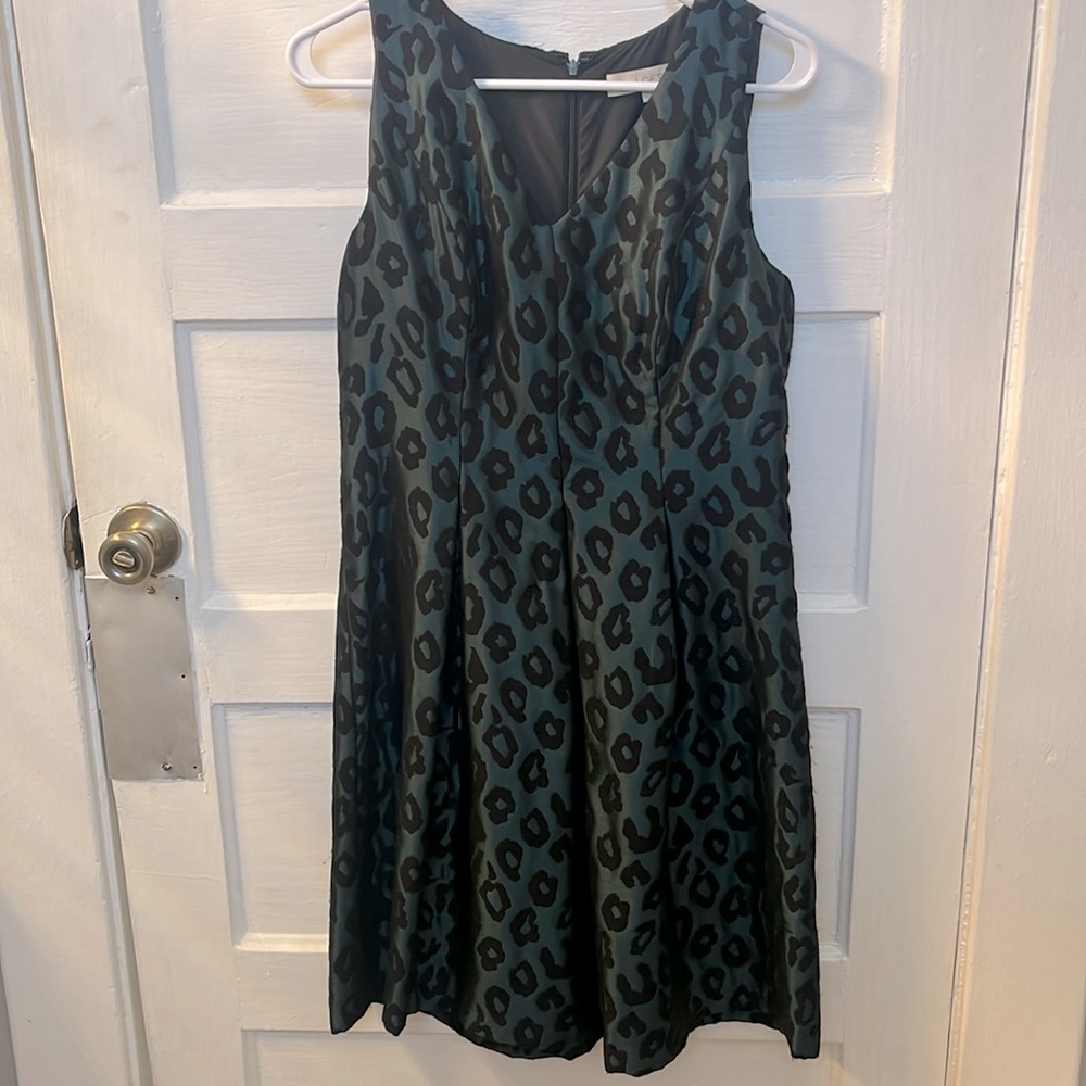 LOFT leopard print cocktail dress